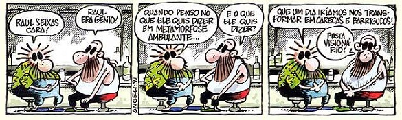 Wood e Stock - tira de Angeli - filosofam sobre Raul Seixas