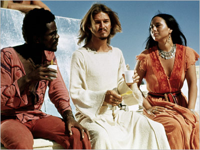 Carl Anderson (Judas), Ted Neeley (Jesus) e Yvonne Elliman (Madalena) no filme de 1973